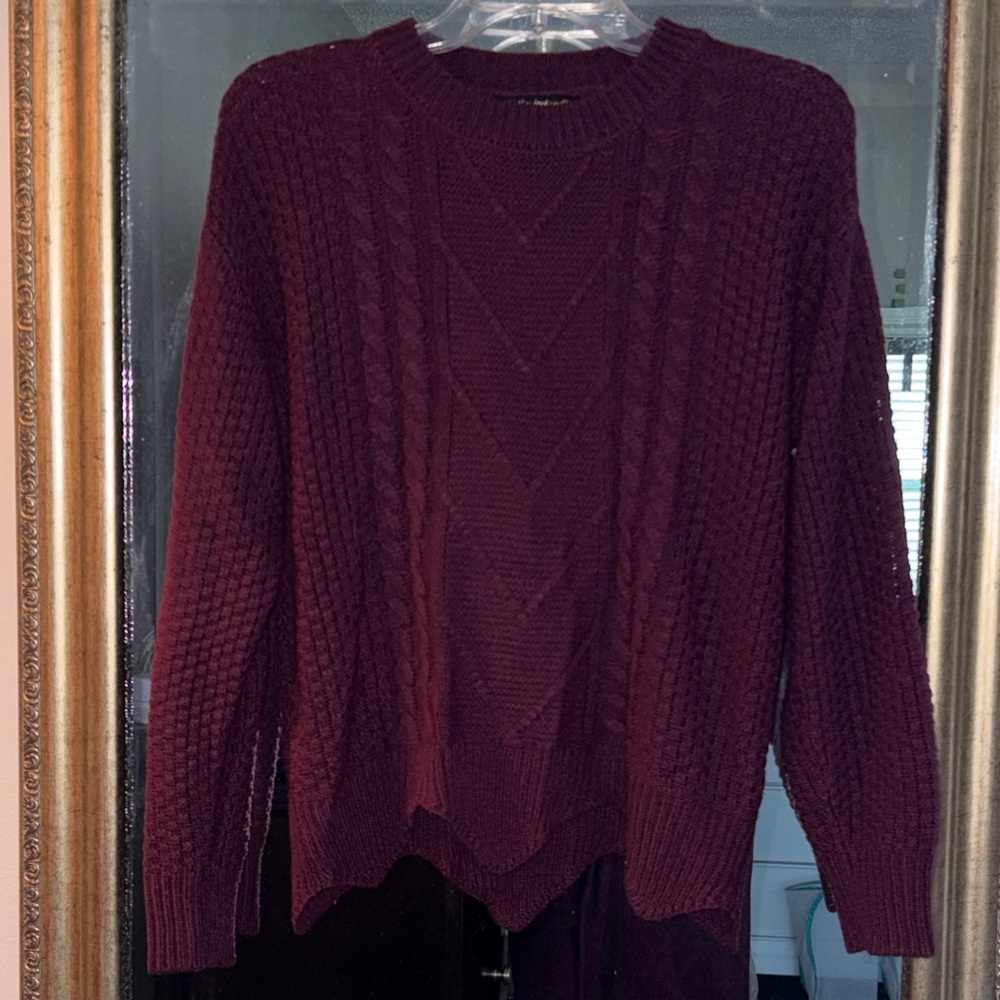 Kathy Ireland Plum Knit Sweater